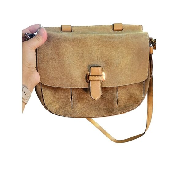 Michael Kors Leather and Suede Saddle Bag - Picture 2 of 11